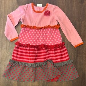 Hanna Andersson Pink and Red Striped Kids Dress